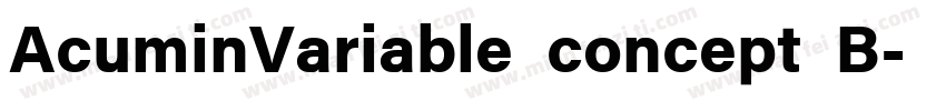 AcuminVariable concept B字体转换